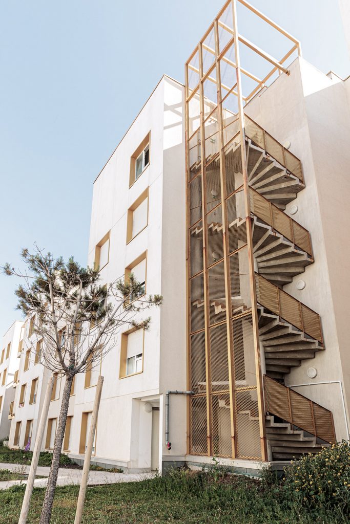 Escalier extérieur - Chantier Adoma
